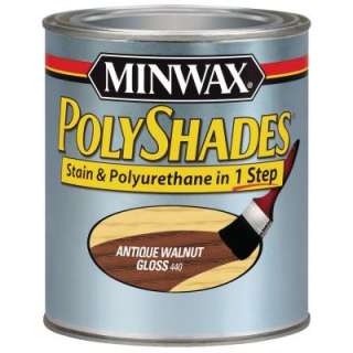 Minwax PolyShades 1 Qt. Antique Walnut Gloss Stain and Polyurethane 