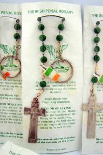 LOT 6 Irish Gift Celtic Penal 1 Decade Rosary Beads NR  
