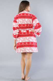 Hello Kitty Intimates The Nordic Comfort Robe in Red and White 