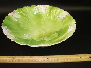 RS PRUSSIA Saxe Altenburg Germany Green Bowl 10.5  