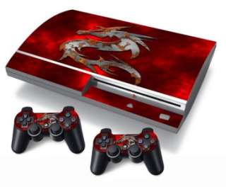 Dragon Vinyl Decal Sticker Skin Sony PlayStation 3 PS3 2 Controllers 