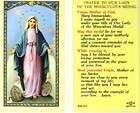 our lady of the miraculous medal holy card 800 273