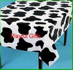 Cow Print Plastic Tablecover Rectangular  