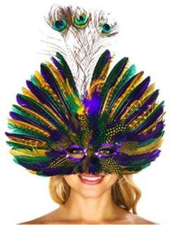 Costumes New Orleans Peacock Spread Mardi Gras Mask  