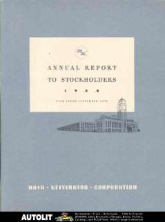 1944 Nash Kelvinator Annual Report Brochure  