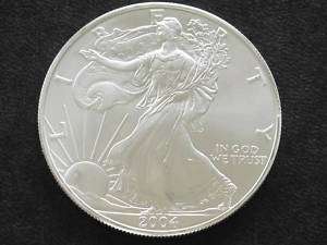 2004 LIBERTY WALKING AMERICAN SILVER EAGLE DOLLAR COIN  