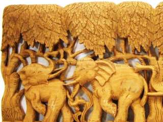 3D Wandrelief Wandbild Relief Bild Elefanten 90x35 0635  