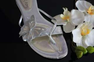 Sommerschuh Damen Zehentrenner Latschen Sandale schwarz silber gr 36 