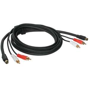Cables To Go 12 Foot S Video Coaxial Dual RCA Audio Gold Cable with 
