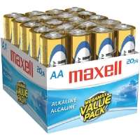 Maxell LR6 20MP AA Gold Series Alkaline Battery Bulk Retail Pack   20 