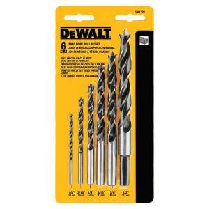 DEWALT Steel Brad Point Drill Bit Set 6 Piece DW1720  