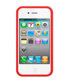 Apple IPhone 4 Silikon Bumper Rot Red Silikon Bumber  