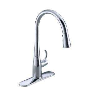 Single Hole 1 Handle High Arc Pull Down Sprayer Kitchen Faucet 