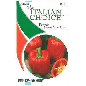 Ferry Morse Pepper Quadrato DAsti Rosso Italian Seed 2127 at The Home 