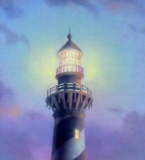   Cape Hatteras RARE 24x18 G/P Limited Thomas Kinkade Lighthouse Canvas