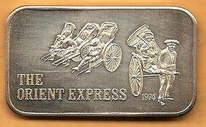 Orient Express .999 silver art bar  