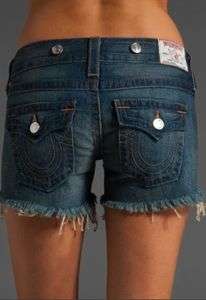 PREMIUM True Religion Kendall Keira Cut Off Shorts w/removable 