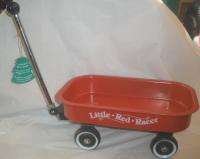 Little Red Racer Wagon Handled Pull Toy Centerpiece EUC  