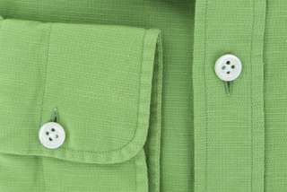 New $375 Borrelli Green Shirt M/M  