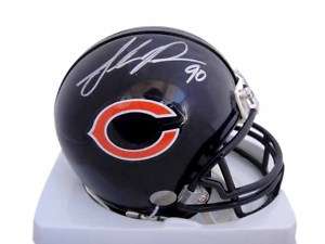 Julius Peppers Signed Chicago Bears Mini Helmet GLOBAL  