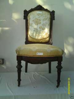 ROCOCO PERIOD ANTIQUE ROSEWOOD PARLOR CHAIRS  
