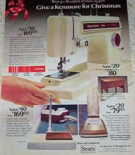 1981  Roebuck Kenmore sewing machines & Power mate vacuum 