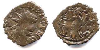 arbarous antoninianus of Tetricus I (issued ca.270 280 AD), hoard 