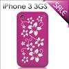 Blumen Muster pink Silikon Hülle Case für Iphone 3G 3GS  