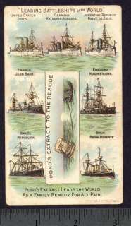 1898© Battleships of World USS Iowa Spain Reina Regente Ponds CURE ad 
