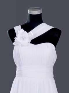 2012 New White/Ivory Chiffon Wedding Dress Prom Gown Stock Size:6 8 10 