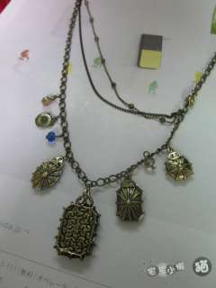 Korean Style Simple Fashion Blue Gemstone Necklace  