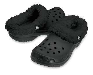 Crocs Kids Mammoth Slip Ons w/ Removable Liner Black Multiple Sizes 