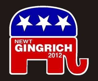 NEWT GINGRICH President 2012 Decal Sticker 3x3.5 #10  