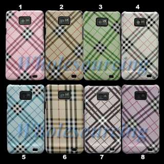 10x Plaid Hard Case Cover For SAMSUNG GALAXY S2 i9100  