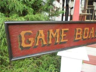 Primitive / Folk Game Board GameBoard Sign 32 X 6  