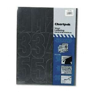 Chartpak® Press On Vinyl Numbers, 4 High, Black Office 