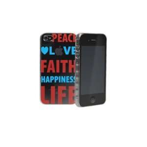  AT&T Cygnett Peace/Love Shell Case for Apple iPhone 4/4S 