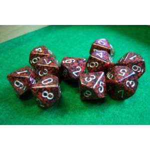  Speckled Silver Volcano 10 Sided Dice Toys & Games