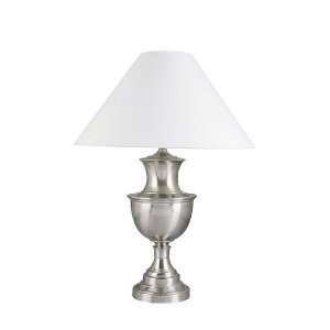  Welcome iHome Table Lamp with Curvy Brushed Metal Base 