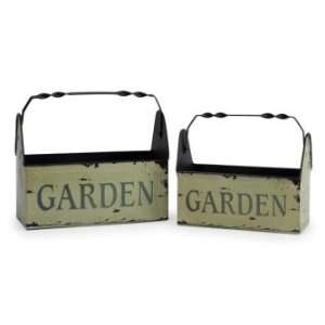  IMAX Tin Garden Baskets Set of 2