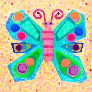 Oopsy daisy Jewel Butterfly Wall Art 21x21:  Home & Kitchen