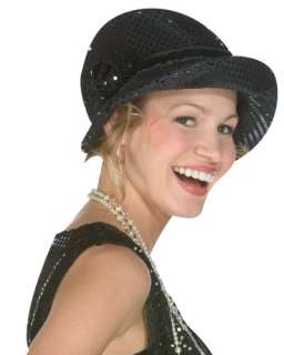 Black Flapper Cloche Hat   Flapper Costume Accessories