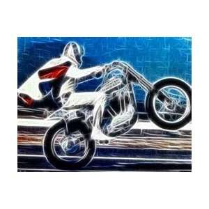 Evel Knievel Harley Davidson wisp pop art #ed to 25 COA 