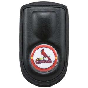    St Louis Cardinals Black Leather Cell Phone Case
