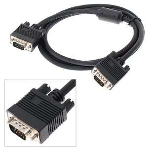  Standard 15 Pin VGA Male to VGA Male Cable, 5FT Black 