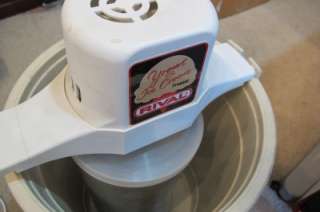 Rival Electric Large 6 Quart Almond Ice cream Maker Freezer, Yogurt 