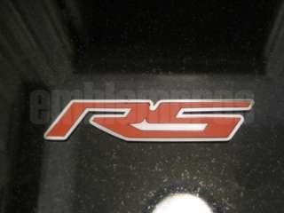 GM LICENSED, 2010 2011 2012 CAMARO RS Emblem Stainless Steel + Color 