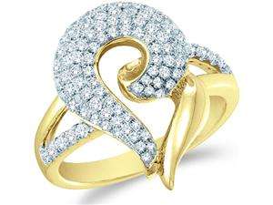   Ladies Diamond Fashion Anniversary Ring Band 20mm (.99 cttw, G   H