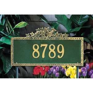   One Line Estate Sized Ivy Address Plaques Patio, Lawn & Garden