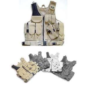  Airsoft Deluxe Tactical Vest (Desert Tan) Sports 